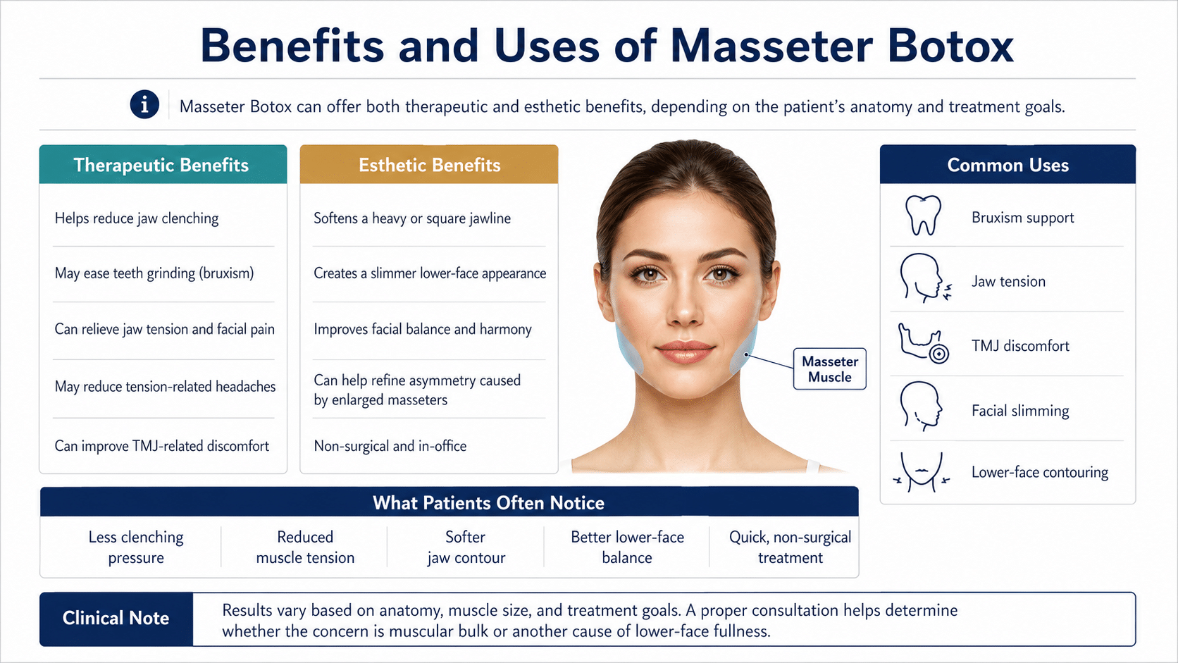 What Is Masseter Botox? 2 Benefits Of Masseter Botox Infographic Aafe