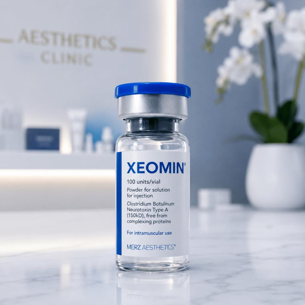 Xeomin®Vs Botox® 2 Xeomin Vial On Clinical Aesthetic Background For Xeomin Vs Botox Comparison Article