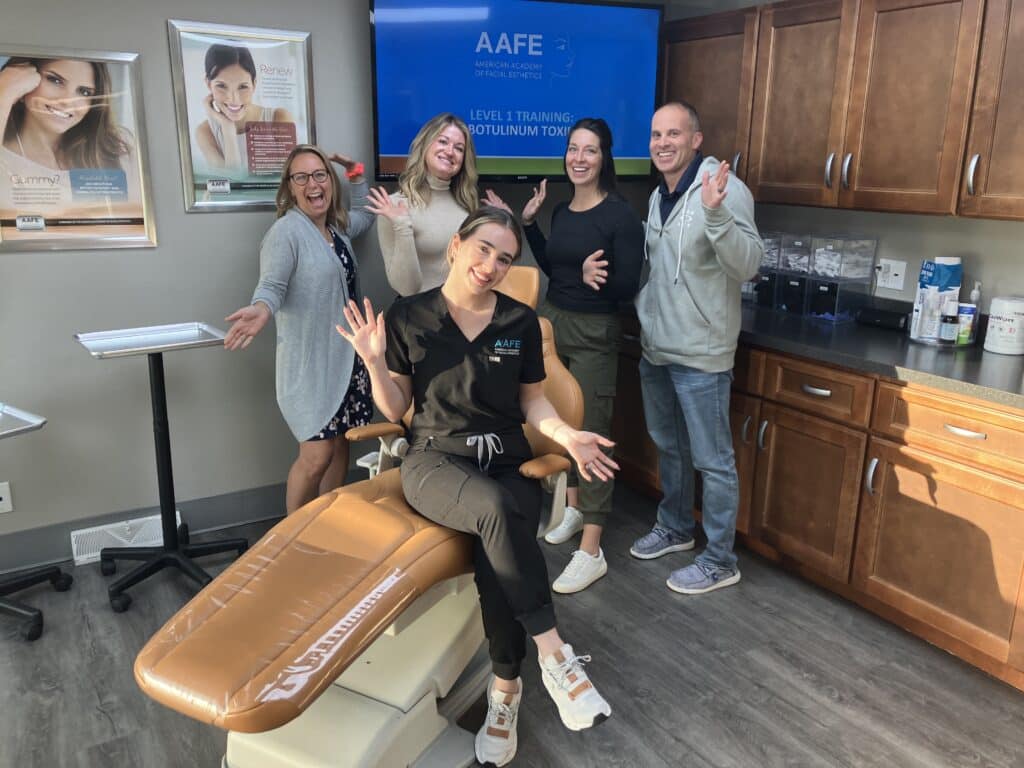 Aafe Level 1 Botulinum Toxin Training Participants In Clinical Treatment Room During Hands-On Facial Esthetics Course