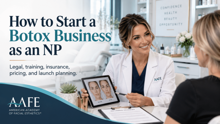 How To Start A Botox Business As An Np, Showing A Nurse Practitioner Discussing Aesthetic Treatments And Business Planning With A Patient